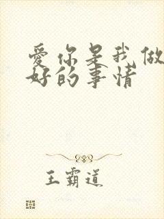 爱你是我做过最好的事情