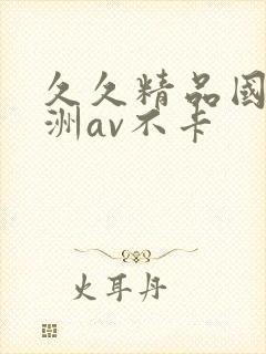 久久精品国产亚洲av不卡