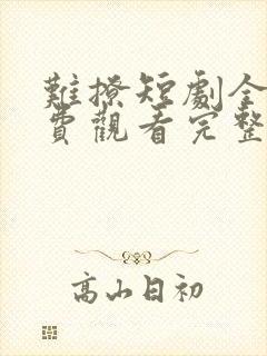 难撩短剧全集免费观看完整版封面