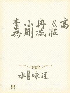 李小冉《高潮》无删减版封面