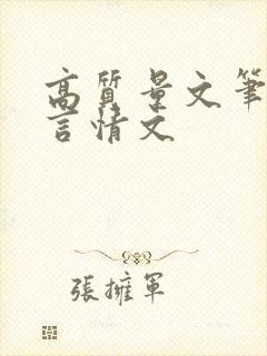 高质量文笔好的言情文