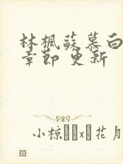 林枫苏慕白最新章节 更新