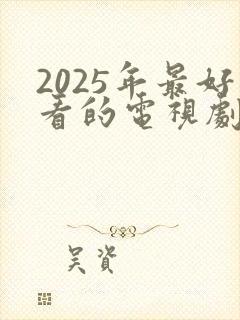 2025年最好看的电视剧推荐