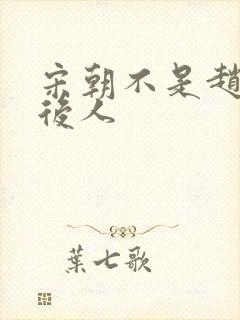 宋朝不是赵匡胤后人封面