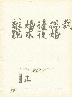 离婚后总裁天天跪求复婚