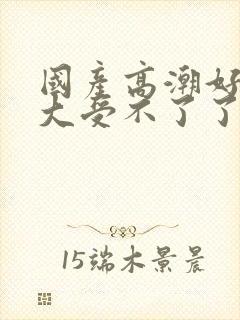 国产高潮好爽好大受不了了