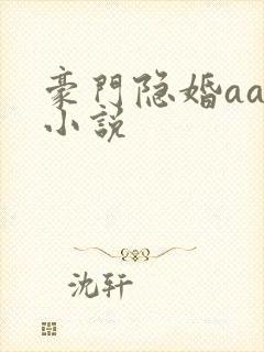 豪门隐婚aa制小说