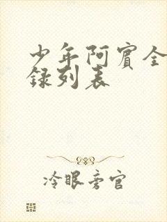 少年阿宾全文目录列表