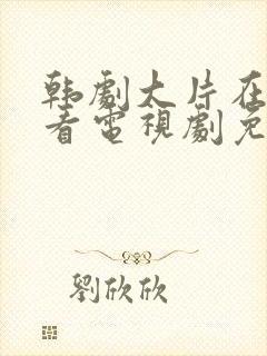 韩剧大片在线观看电视剧免费高清