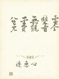 公子无双电视剧免费观看全集高清封面