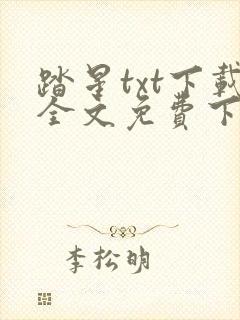 踏星txt下载全文免费下载