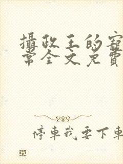 摄政王的宠妻日常全文免费阅读