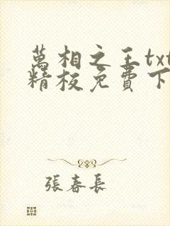 万相之王txt精校免费下载