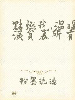 点燃我,温暖你演员表所有演员