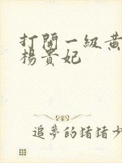 打开一级黄色片杨贵妃