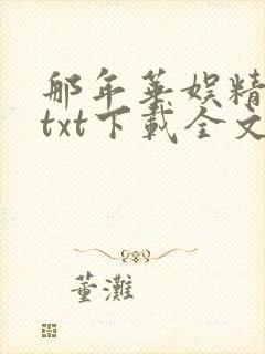 那年华娱精校版txt下载全文阅读