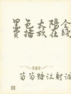 黑色太阳全集免费播放在线观看