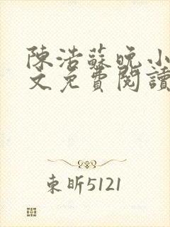 陈浩苏晚小说全文免费阅读