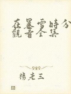 在暴雪时分在线观看全集