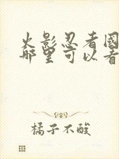 火影忍者国语版哪里可以看