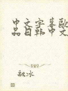 中文字幕欧美精品日韩中文