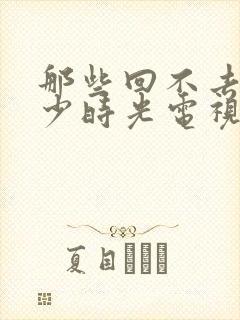 那些回不去的年少时光电视剧免费