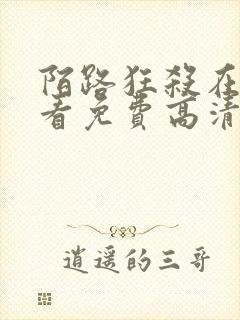 陌路狂杀在线观看免费高清完整版