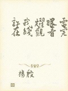 许我耀眼电视剧在线观看完整版高清