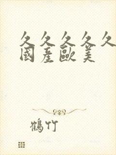 久久久久久精品国产欧美封面