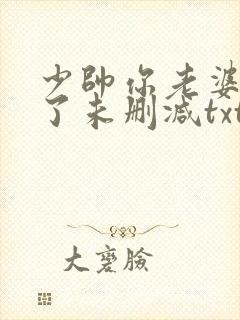 少帅你老婆又跑了未删减txt