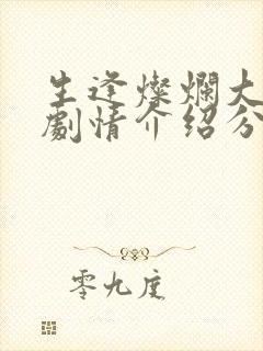 生逢灿烂大结局剧情介绍分集