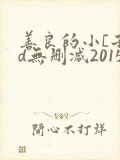 善良的小[子hd无删减2015封面
