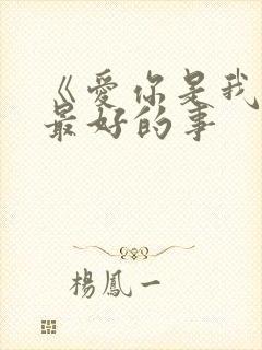 《爱你是我做过最好的事