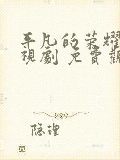 平凡的荣耀 电视剧 免费观看