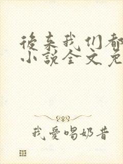 后来我们都哭了小说全文免费阅读