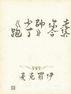 《少帅你老婆又跑了》合集