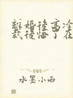 离婚后高冷女总裁后悔了在线阅读封面