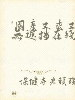 '国产又爽又黄无遮挡在线视频,观看