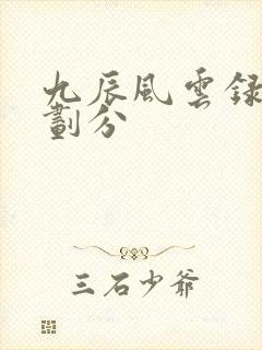 九辰风云录境界划分封面