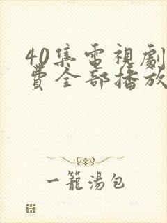 40集电视剧免费全部播放