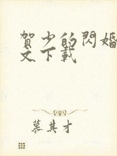 贺少的闪婚暖全文下载