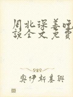 周北琛姜晚的小说全文免费封面