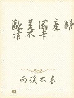 欧美国产精品高清不卡