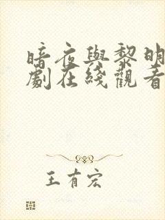 暗夜与黎明电视剧在线观看免费