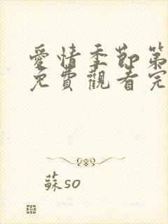 爱情季节第一季免费观看完整版高清