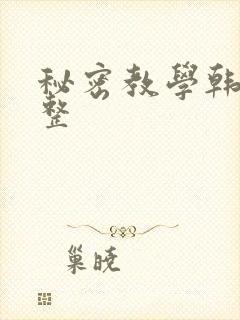 秘密教学韩漫完整