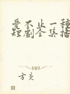 爱不止一种方式短剧全集播放