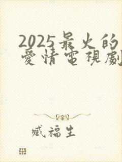 2025最火的爱情电视剧