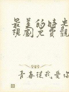 最美的时光 电视剧免费观看