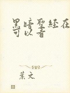 黑暗圣经在哪里可以看